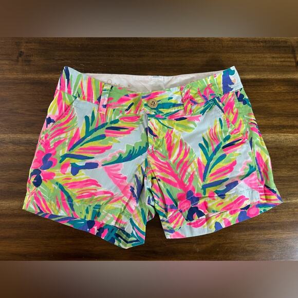 Lilly Pulitzer The Callahan Short Size 0 EUC Tropical Print - Picture 1 of 7